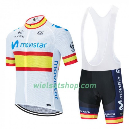 Fietskleding (Fietsshirt + Korte Koersbroek) 2020 Movistar Team N002